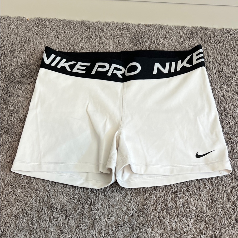 Nike Women's Athletic Shorts in White and Black